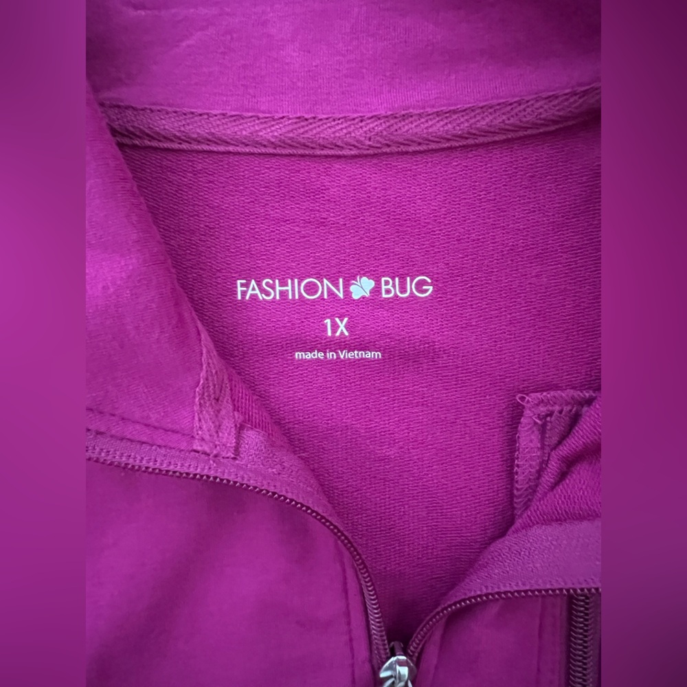 FASHION BUG Short Sleeve Zip Up Active Jacket EUC - Picture 6 of 7